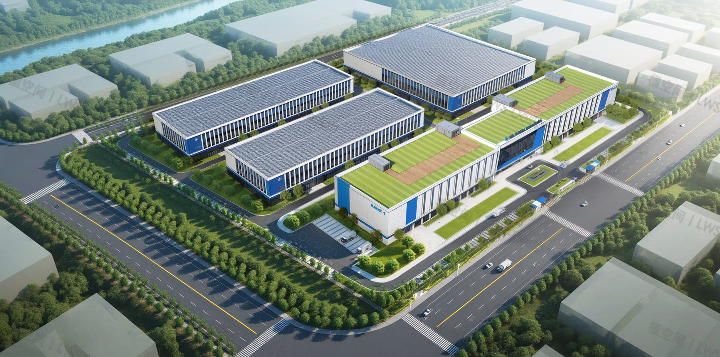 厂区整体布局与道路关系案例图