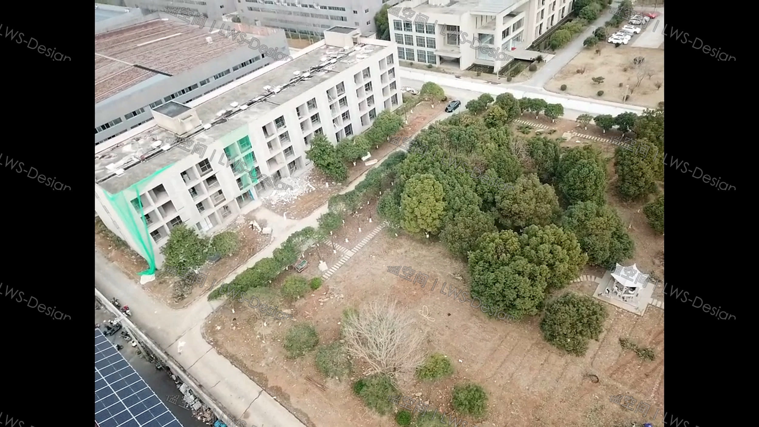 办公区与场地鸟瞰